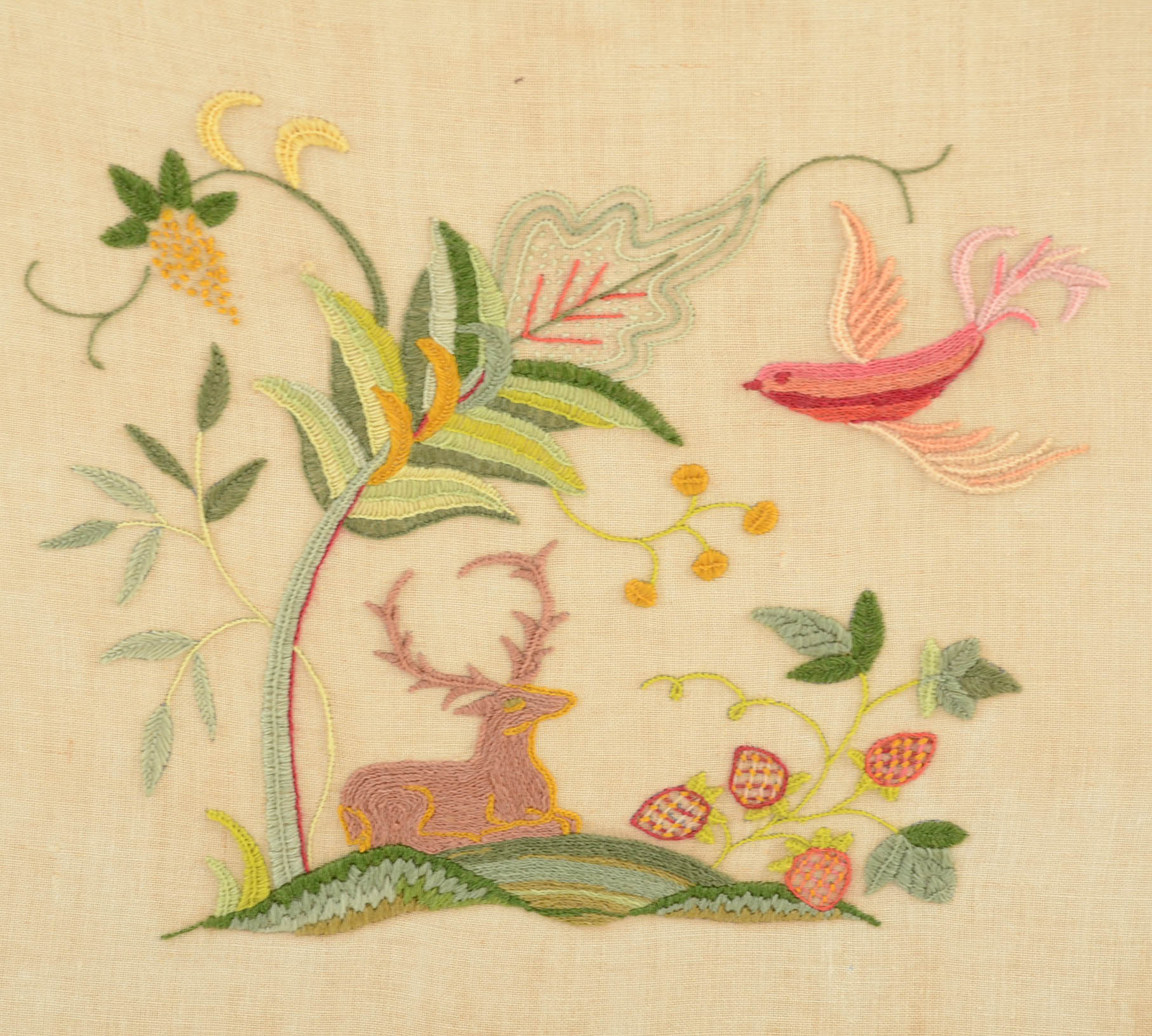 Antique Victorian Carved Mahogany Fire Screen with Embroidered, Swiveling Panel