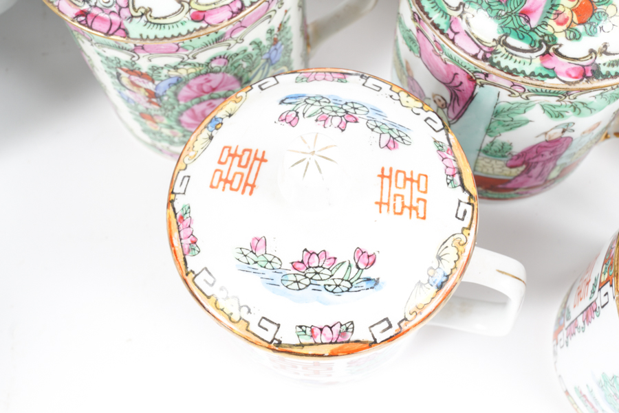 Hand-painted Chinese Rose Canton Porcelain