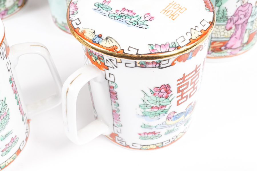 Hand-painted Chinese Rose Canton Porcelain