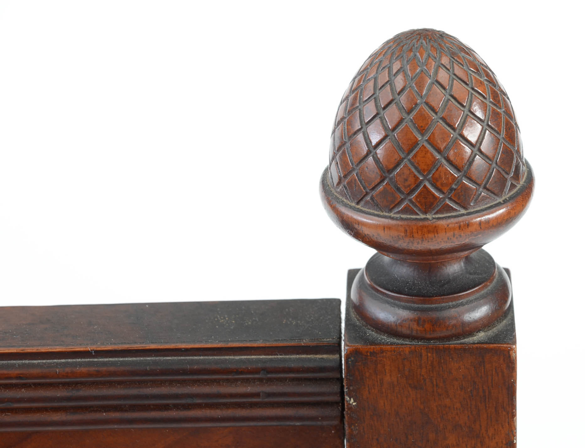 Antique Victorian Carved Mahogany Fire Screen with Embroidered, Swiveling Panel