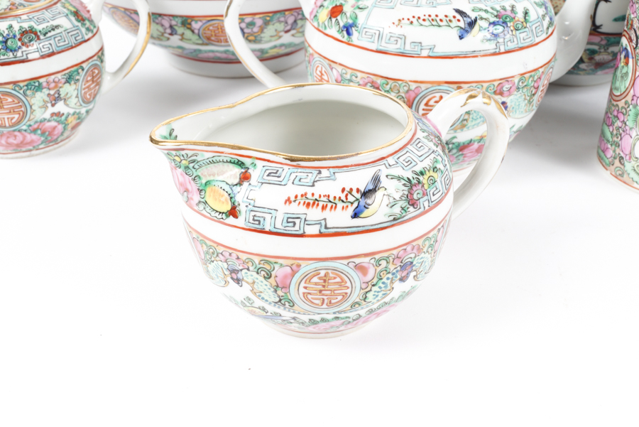 Hand-painted Chinese Rose Canton Porcelain