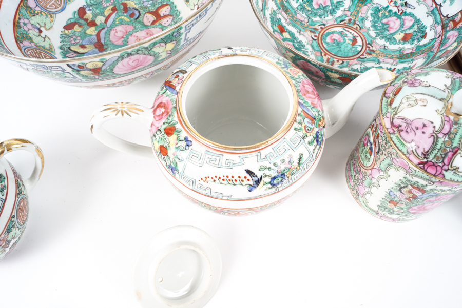 Hand-painted Chinese Rose Canton Porcelain