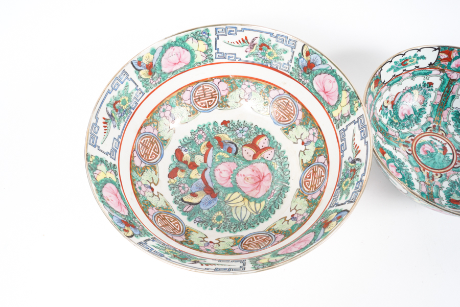Hand-painted Chinese Rose Canton Porcelain
