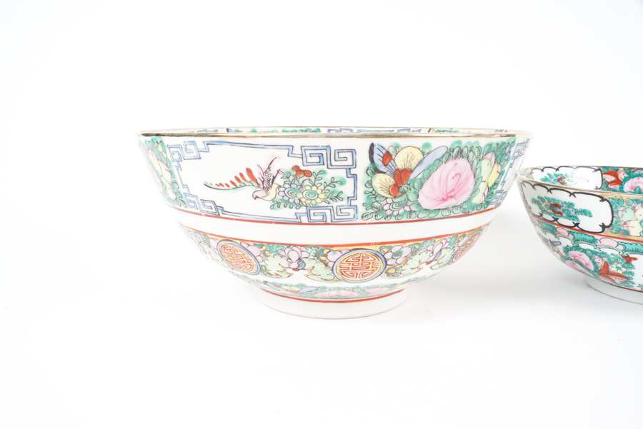 Hand-painted Chinese Rose Canton Porcelain
