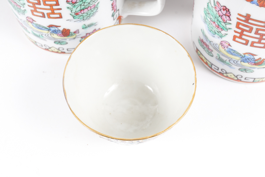 Hand-painted Chinese Rose Canton Porcelain
