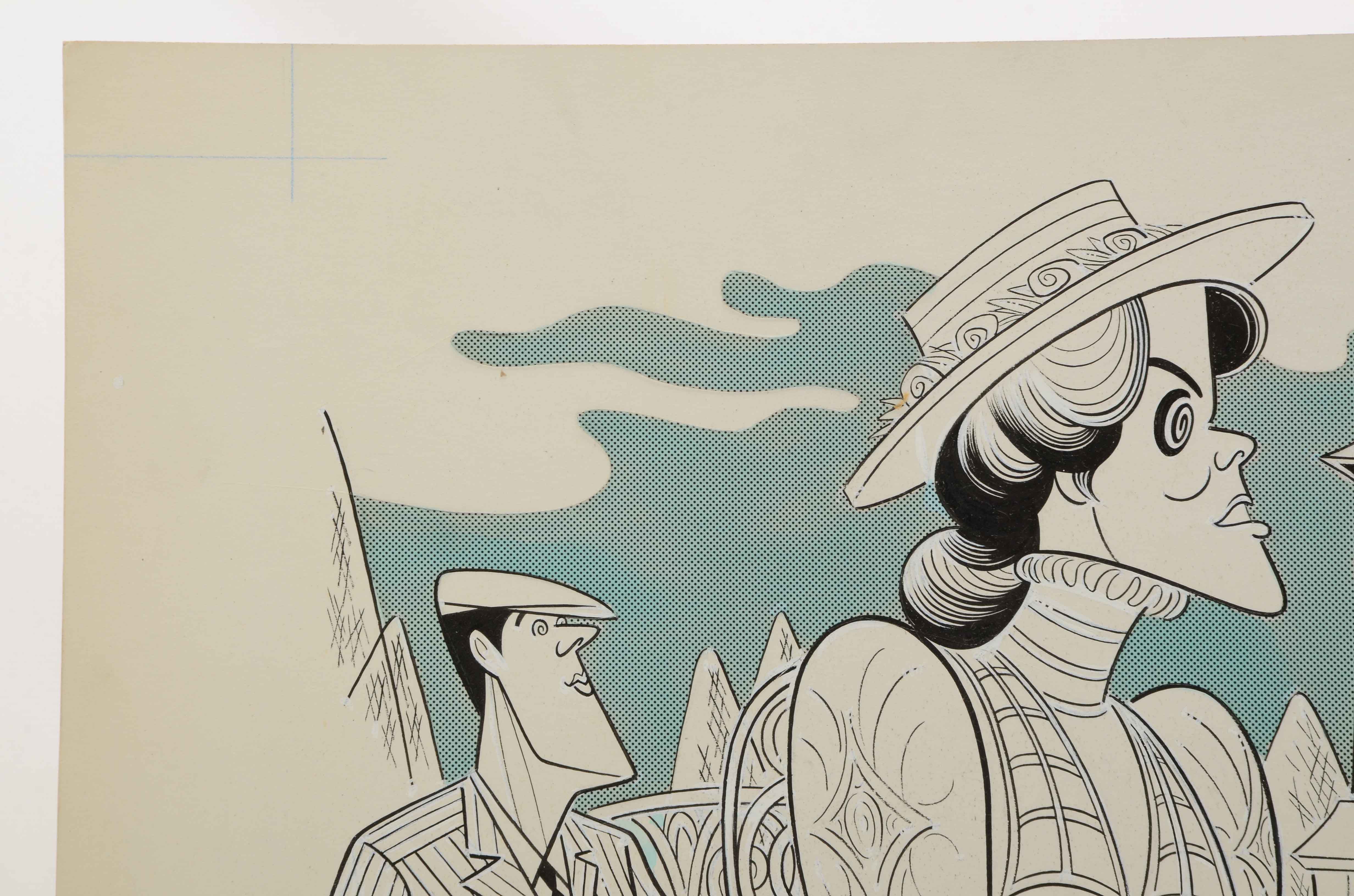 Sam Norkin Original Ink and Watercolor Illustration "Mrs. Warren's Profession"