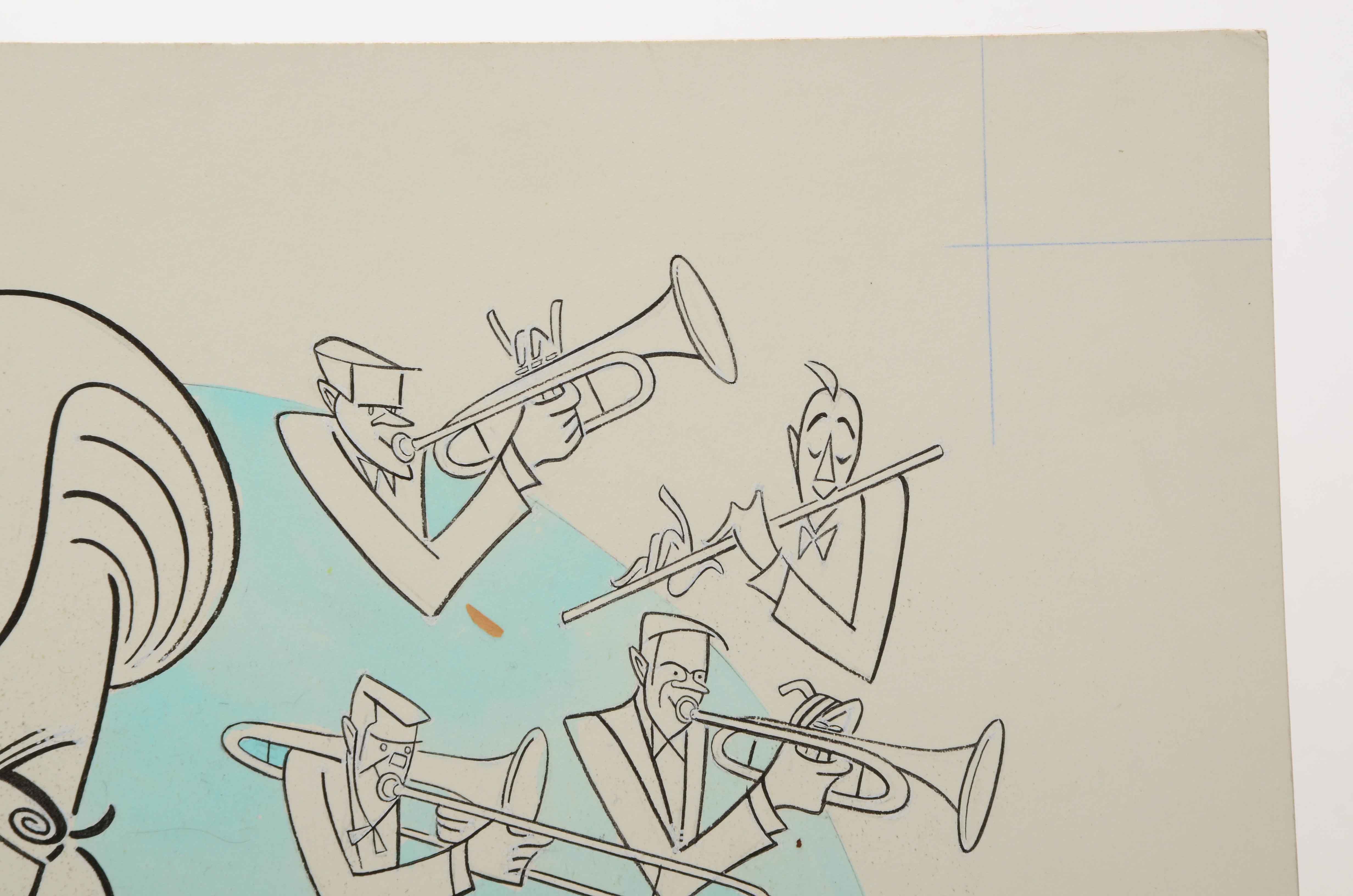 Sam Norkin Original Ink and Watercolor Illustration "Westbury Music Fair"