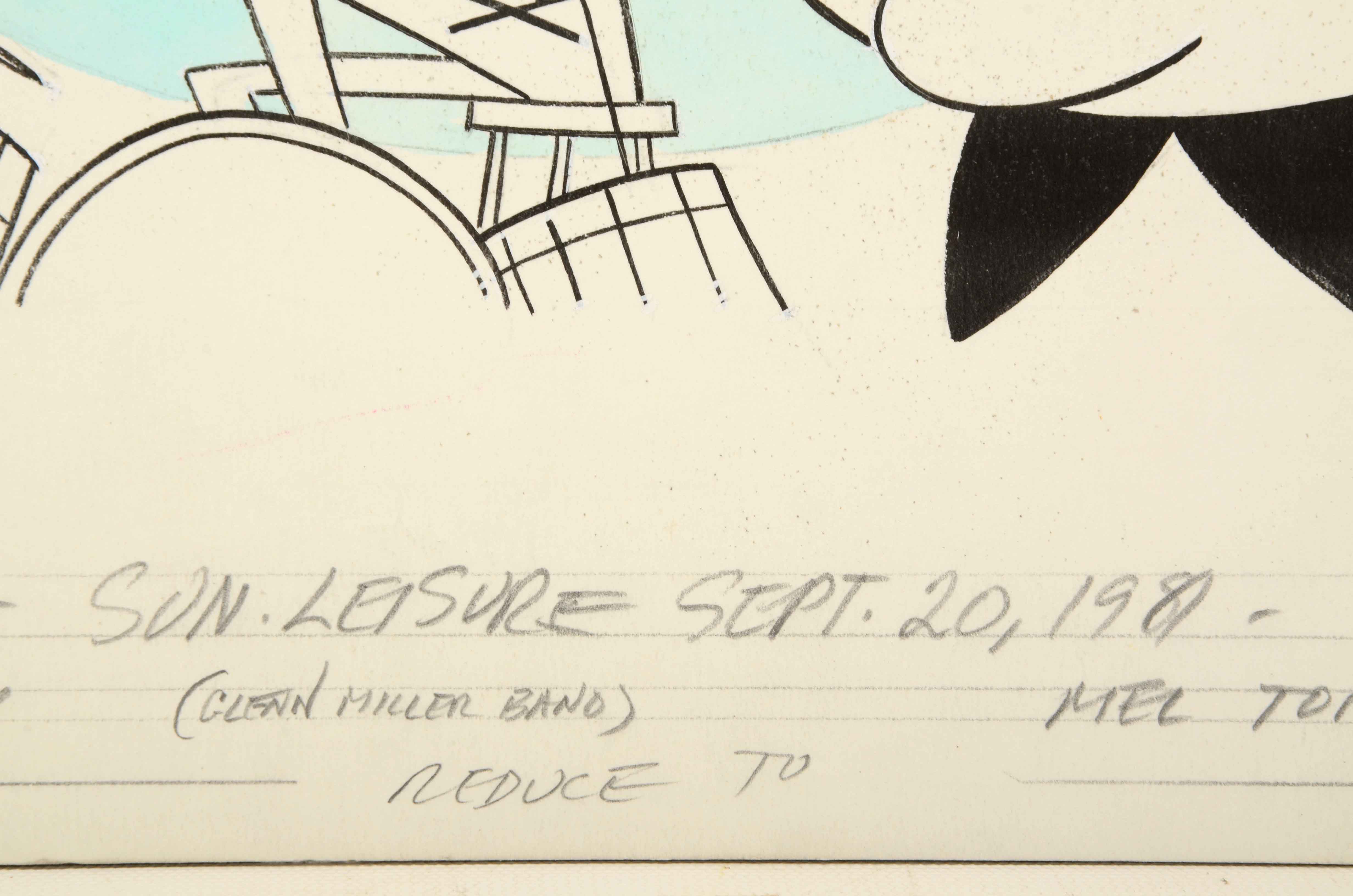 Sam Norkin Original Ink and Watercolor Illustration "Westbury Music Fair"