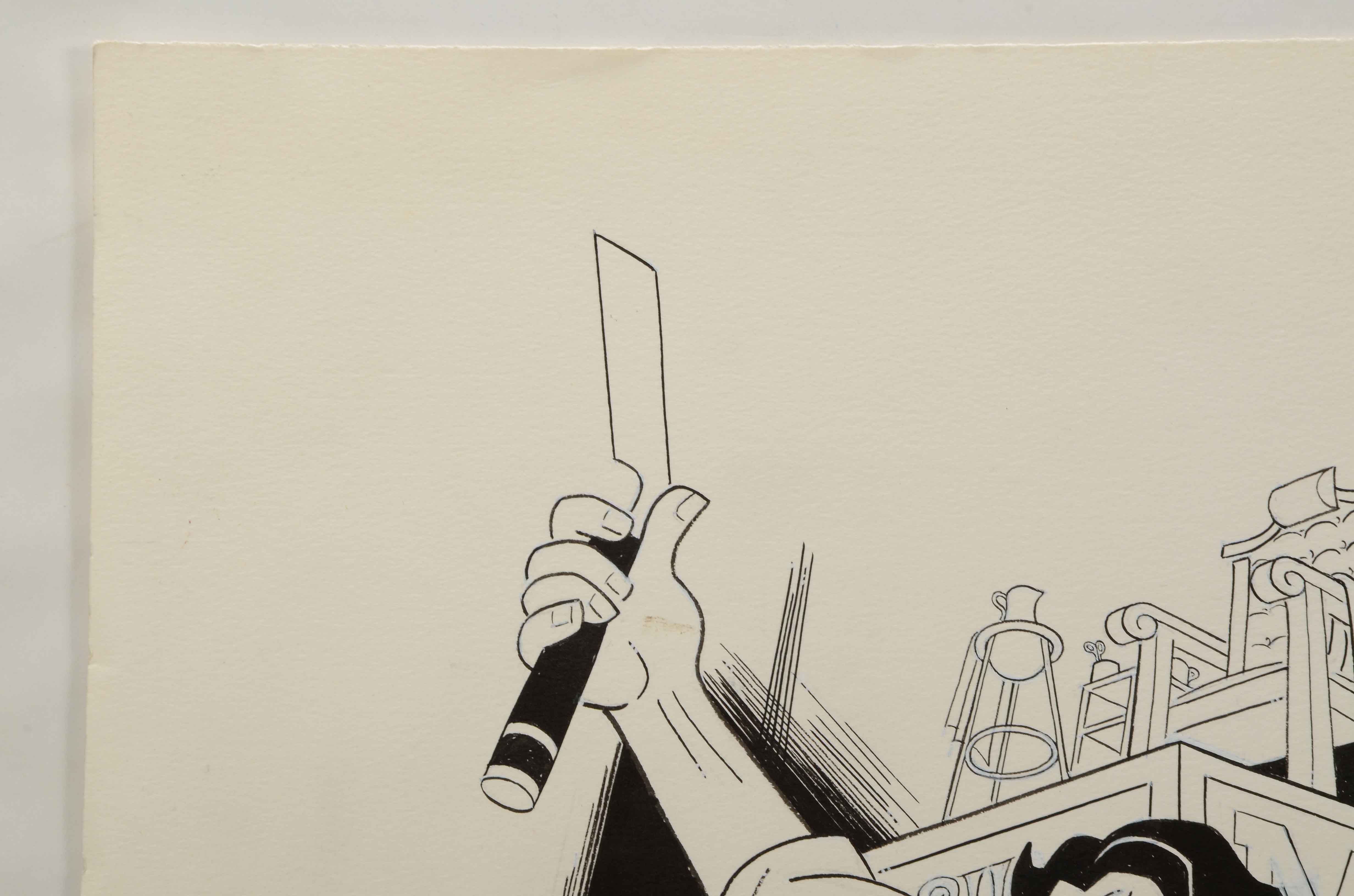 Sam Norkin Original Ink Illustration on Paper