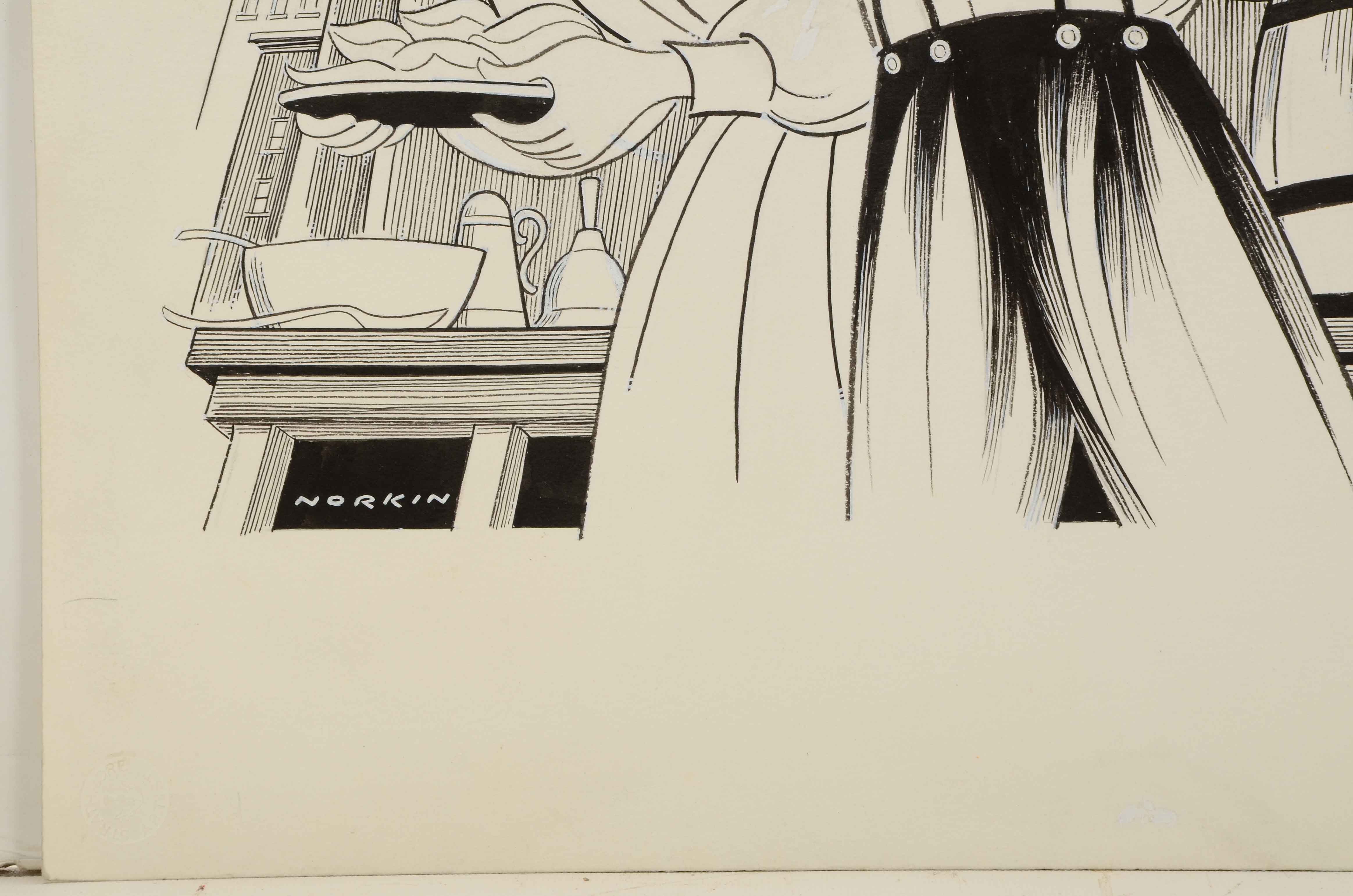 Sam Norkin Original Ink Illustration on Paper