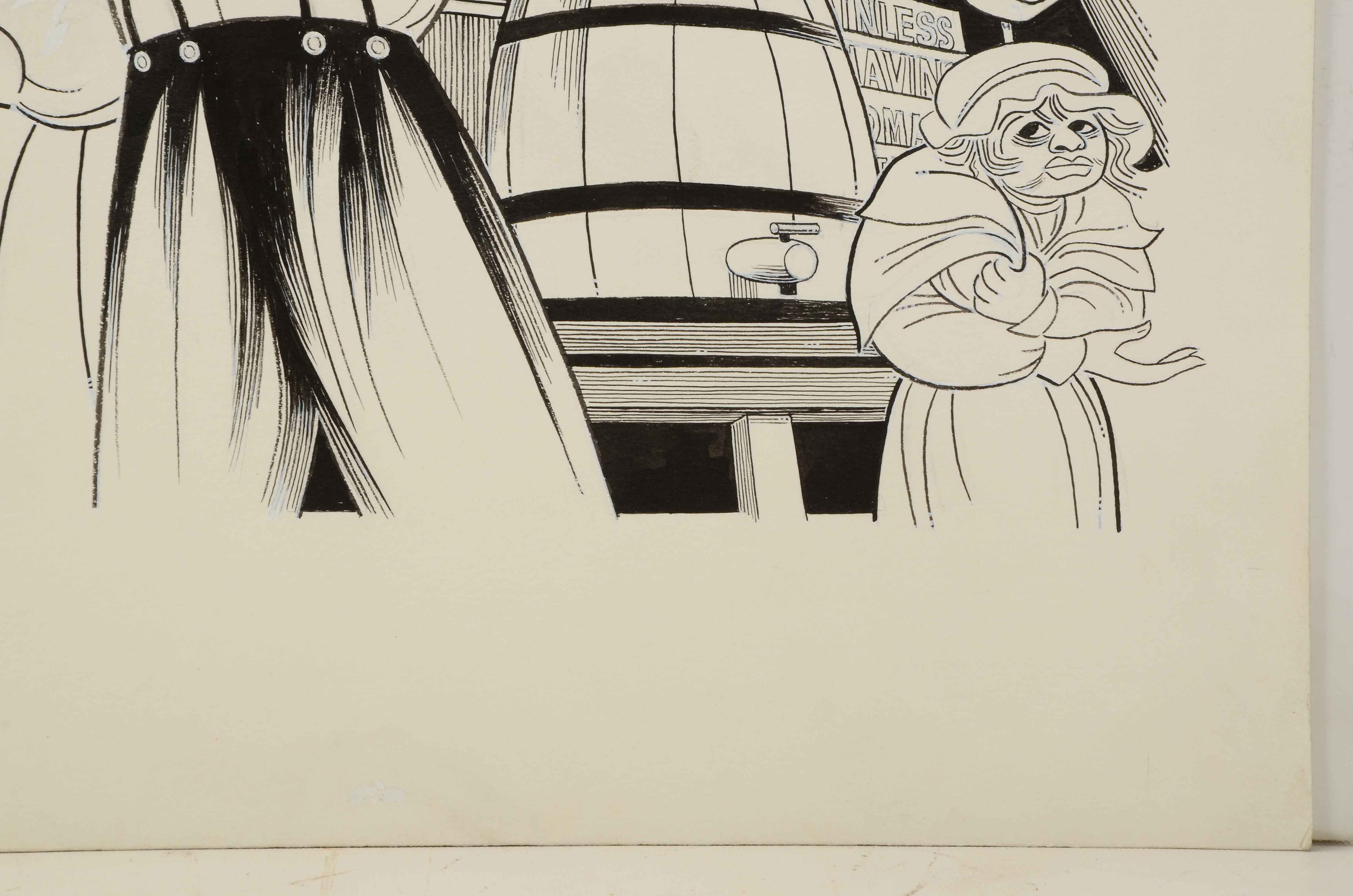 Sam Norkin Original Ink Illustration on Paper