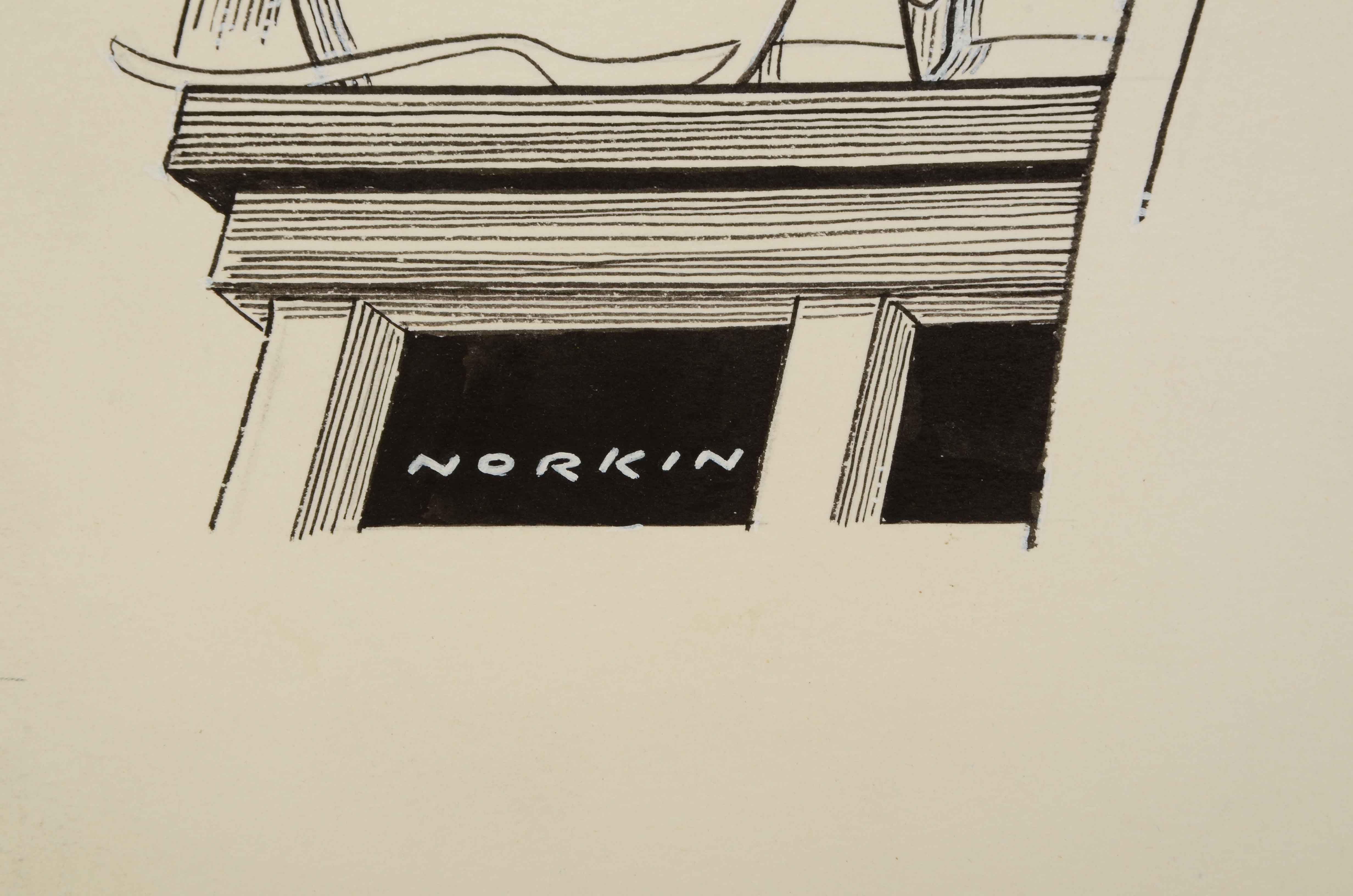 Sam Norkin Original Ink Illustration on Paper