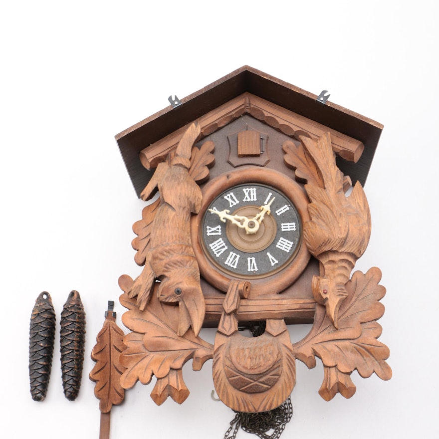 Vintage Black Forest Style Cuckoo Clock