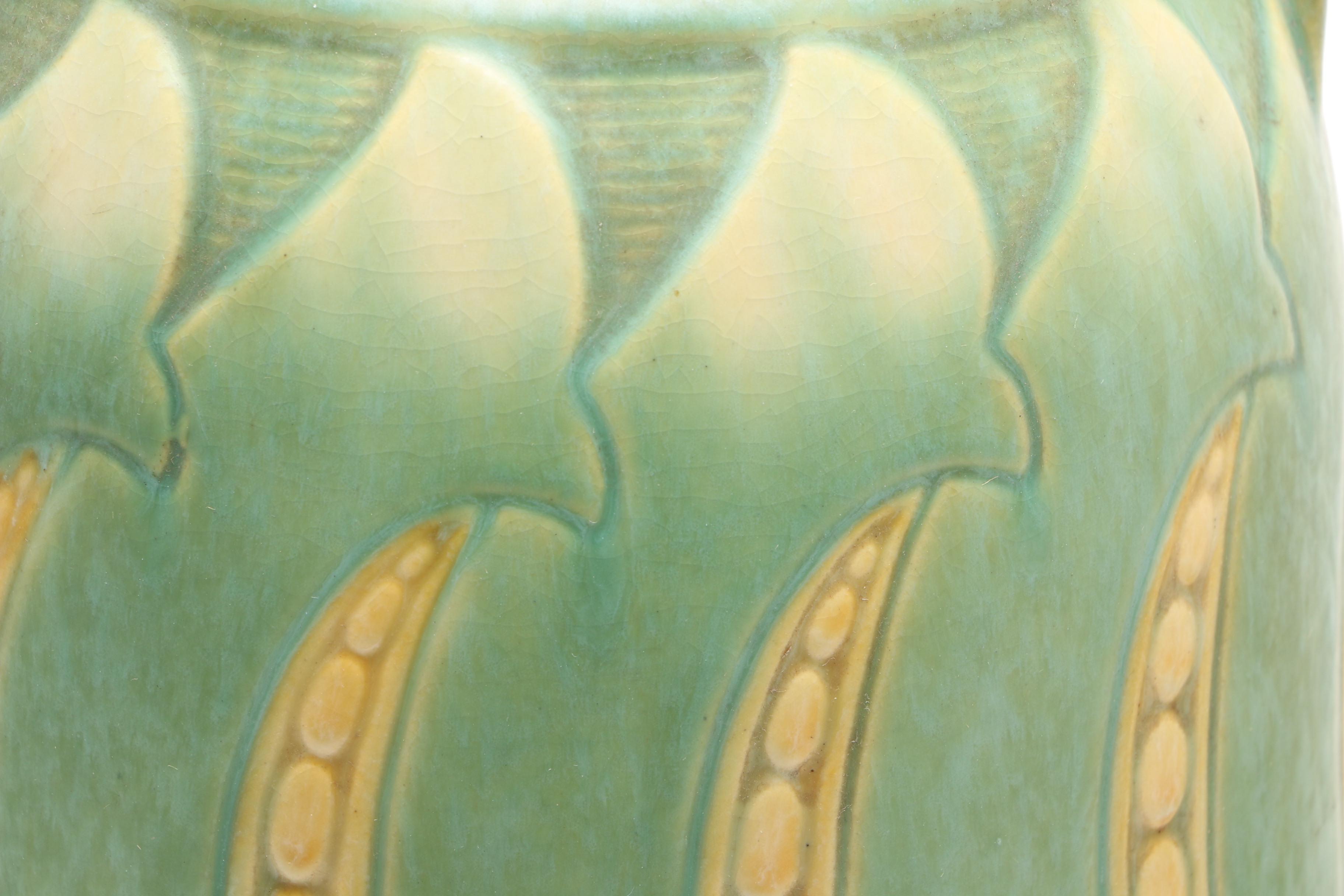 Art Pottery Including Roseville "Fallïne," "Sunflower" and Grueby Faence