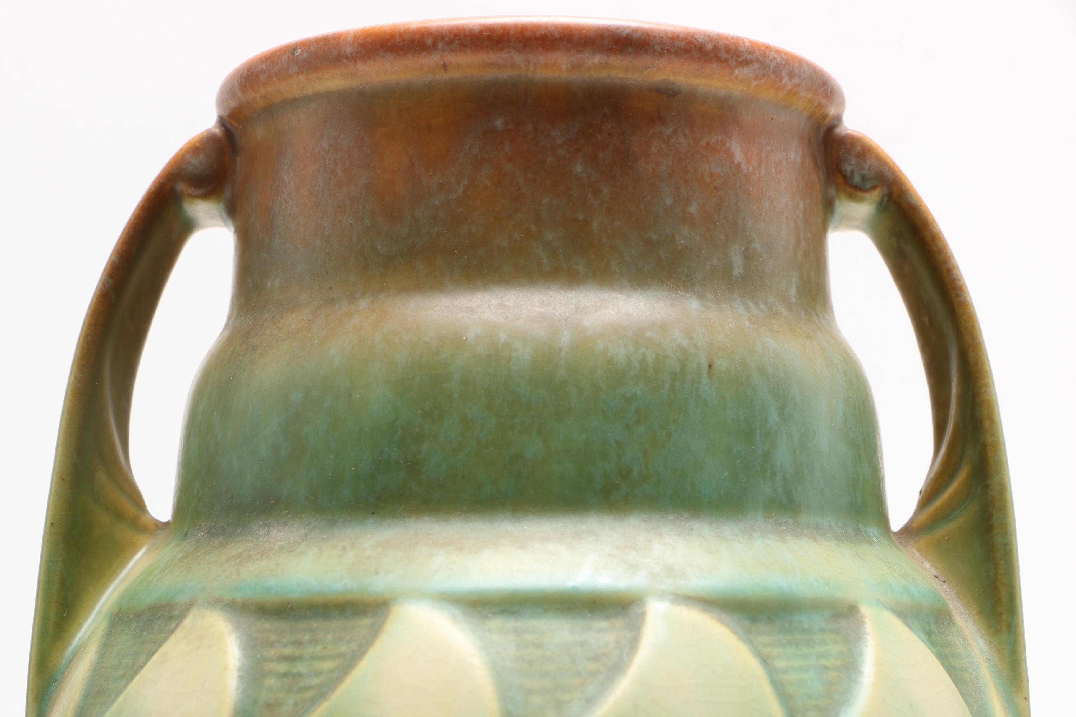 Art Pottery Including Roseville "Fallïne," "Sunflower" and Grueby Faence