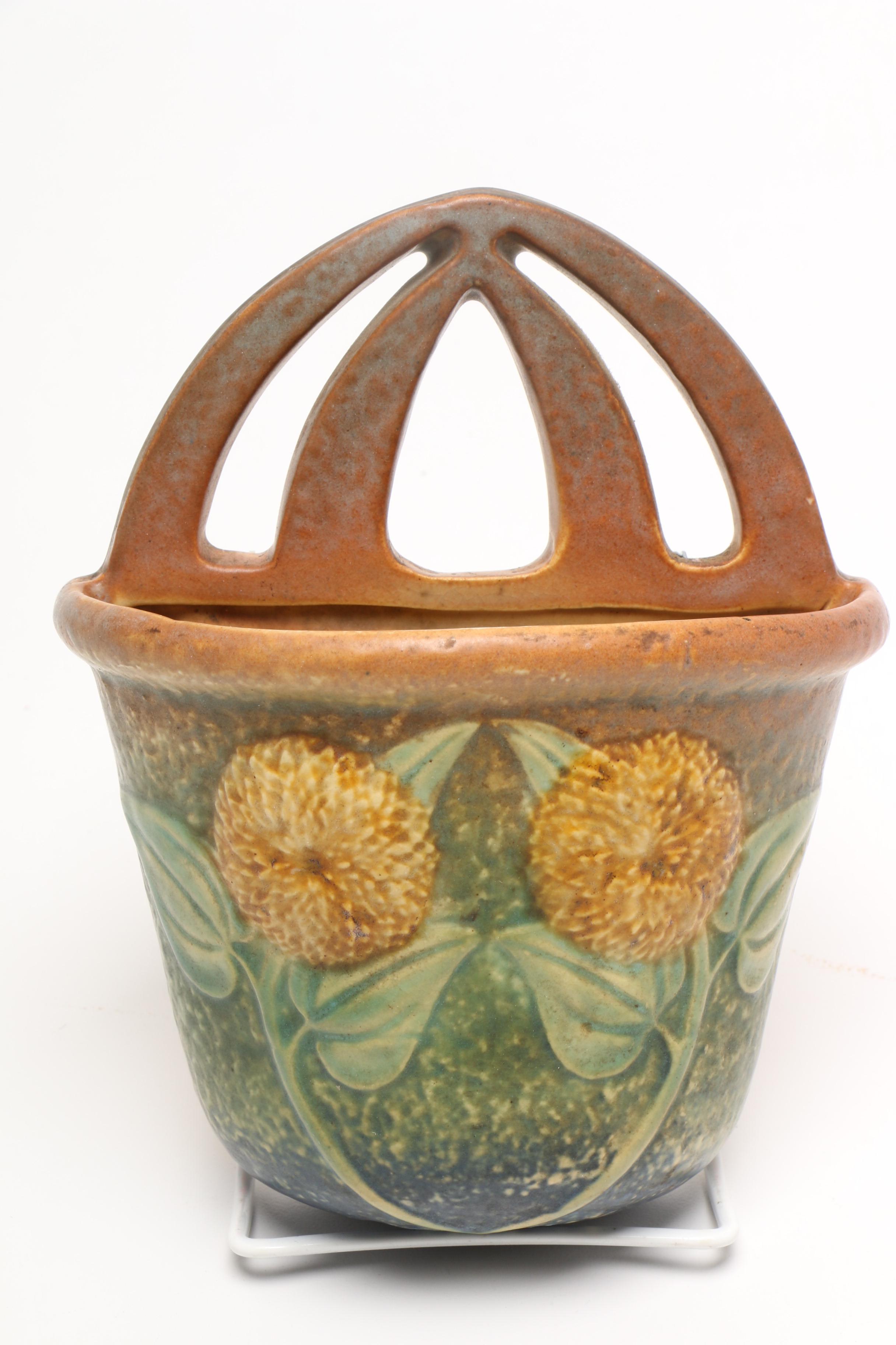 Art Pottery Including Roseville "Fallïne," "Sunflower" and Grueby Faence