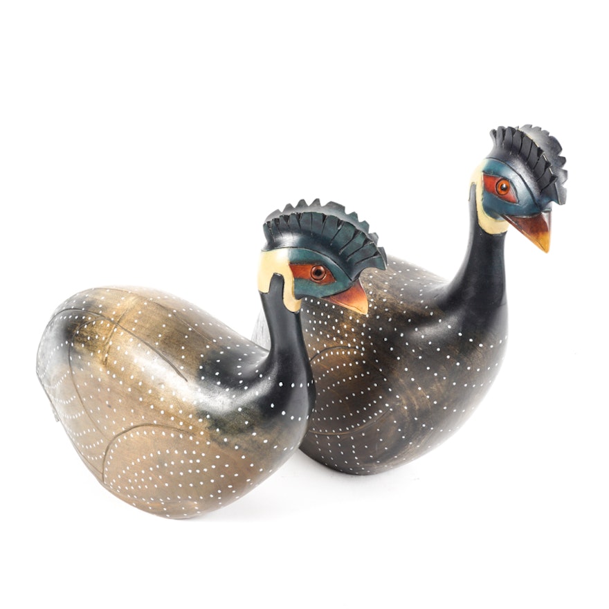 Limited Edition Guinea Fowl Sculptures from Knysna, South Africa