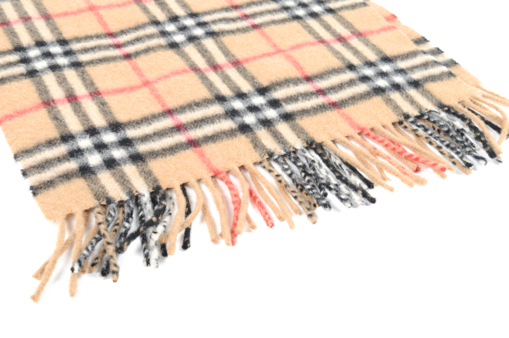 Burberry's of London Plaid Cashmere Scarf
