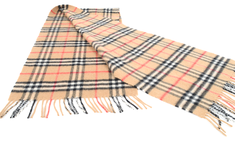 Burberry's of London Plaid Cashmere Scarf
