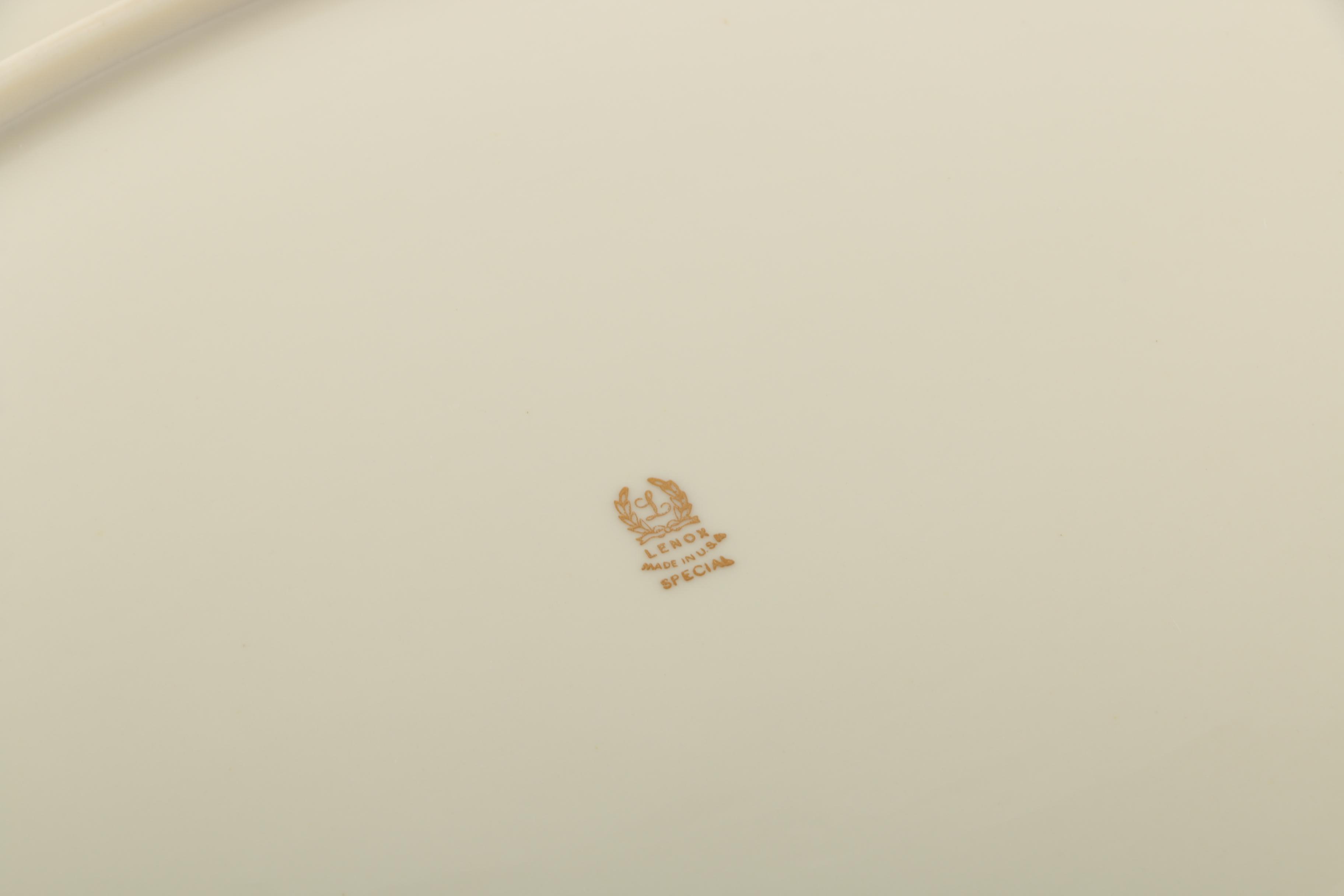 Lenox Serving Platters and Swan Figurine