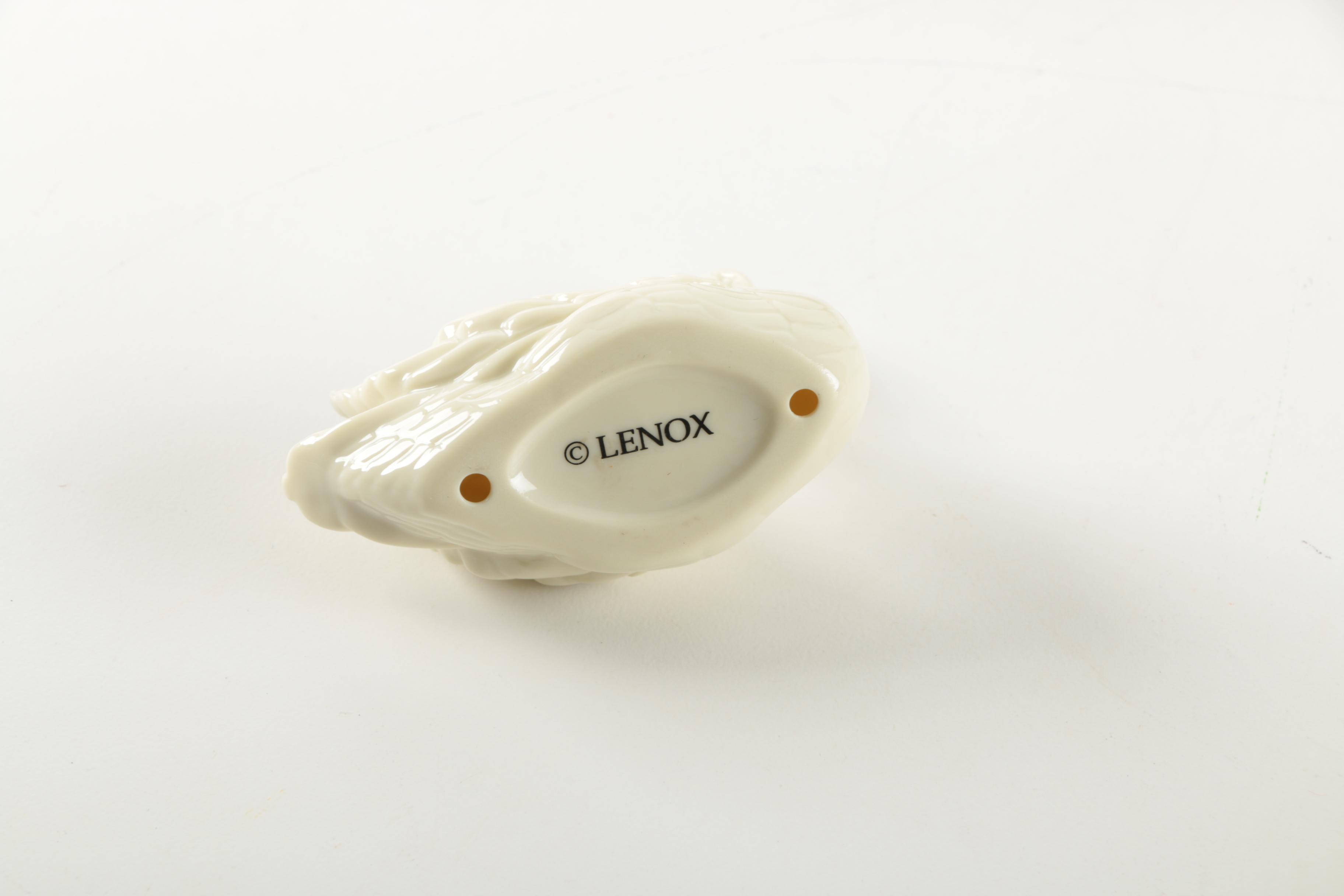 Lenox Serving Platters and Swan Figurine