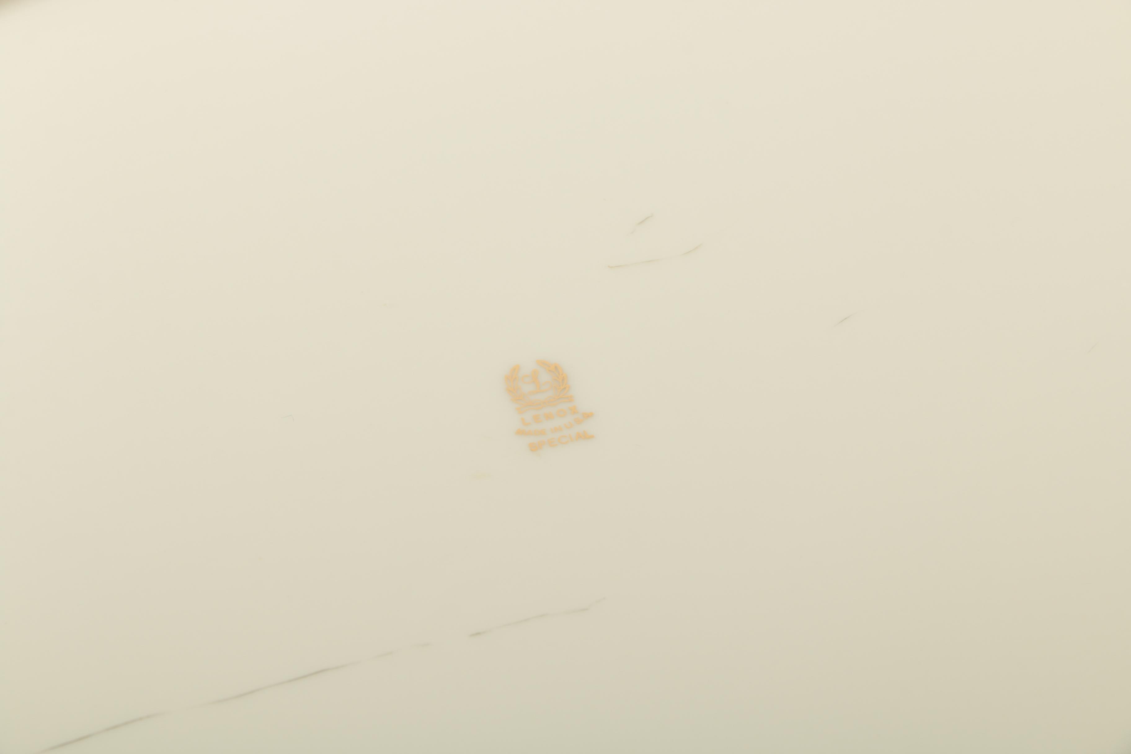 Lenox Serving Platters and Swan Figurine