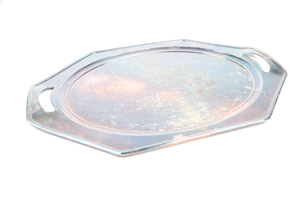 International Silver Co. Sterling Tea and Coffee Set and Silver Plate Tray