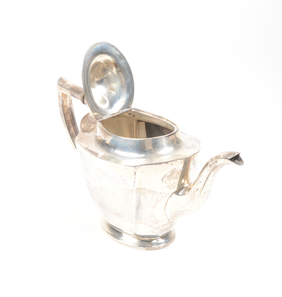 International Silver Co. Sterling Tea and Coffee Set and Silver Plate Tray