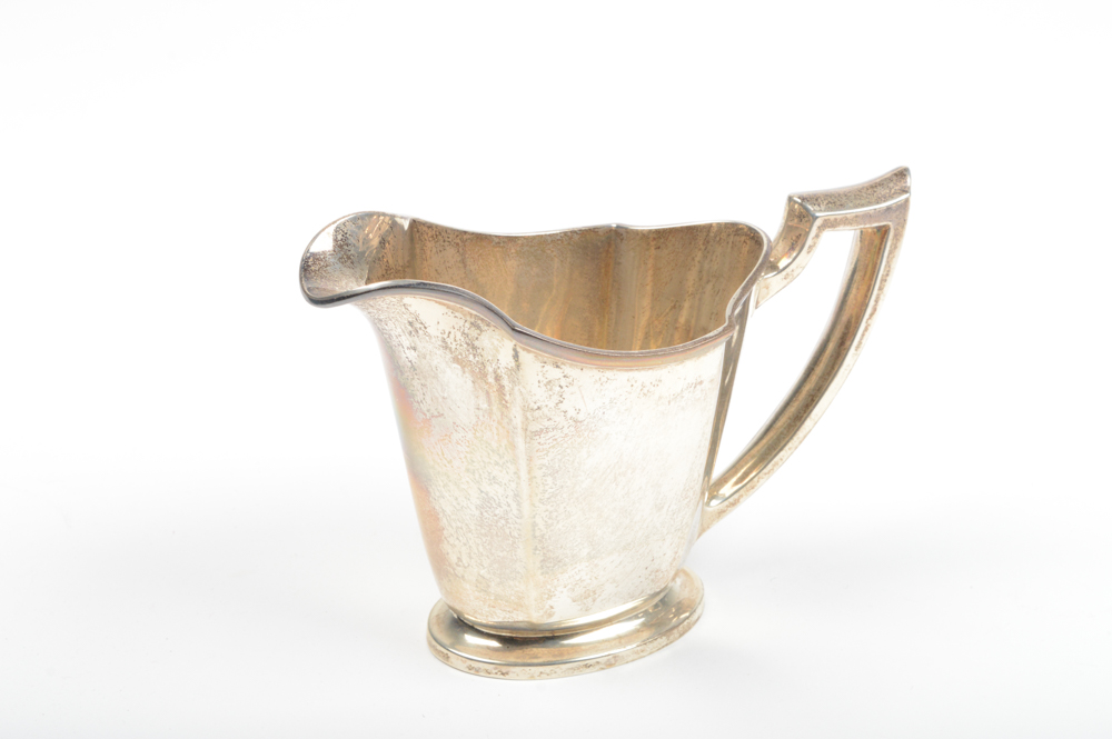 International Silver Co. Sterling Tea and Coffee Set and Silver Plate Tray