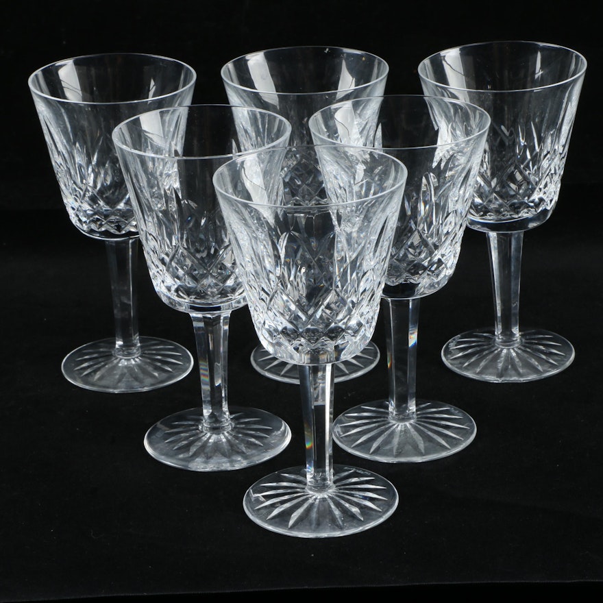 Waterford "Lismore" Crystal Claret Wine Glasses