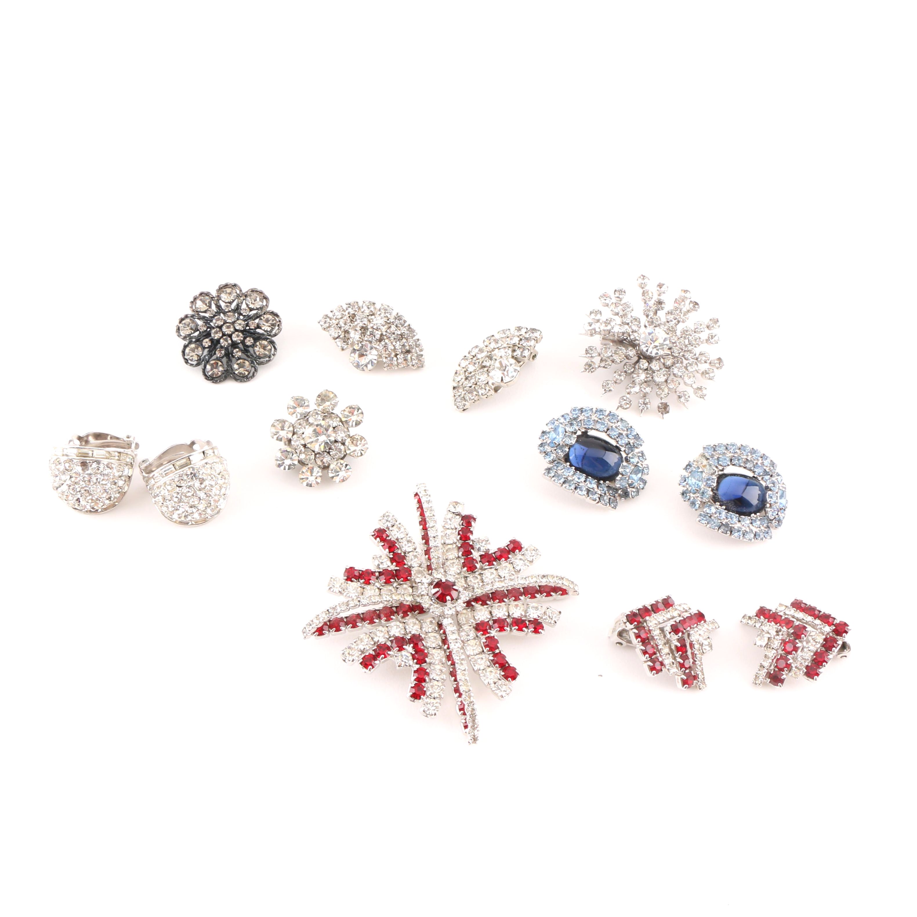 Collection of Rhinestone Jewelry Including Kramer