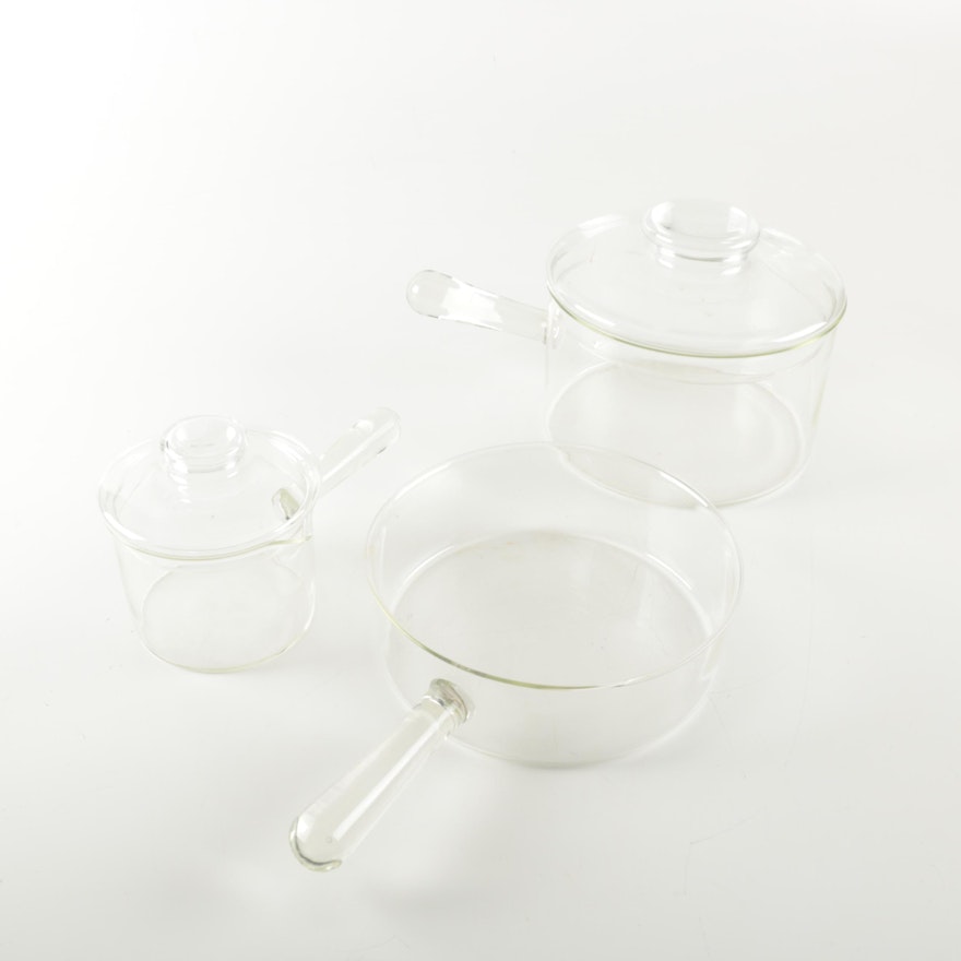 Clear Glass Saucepans