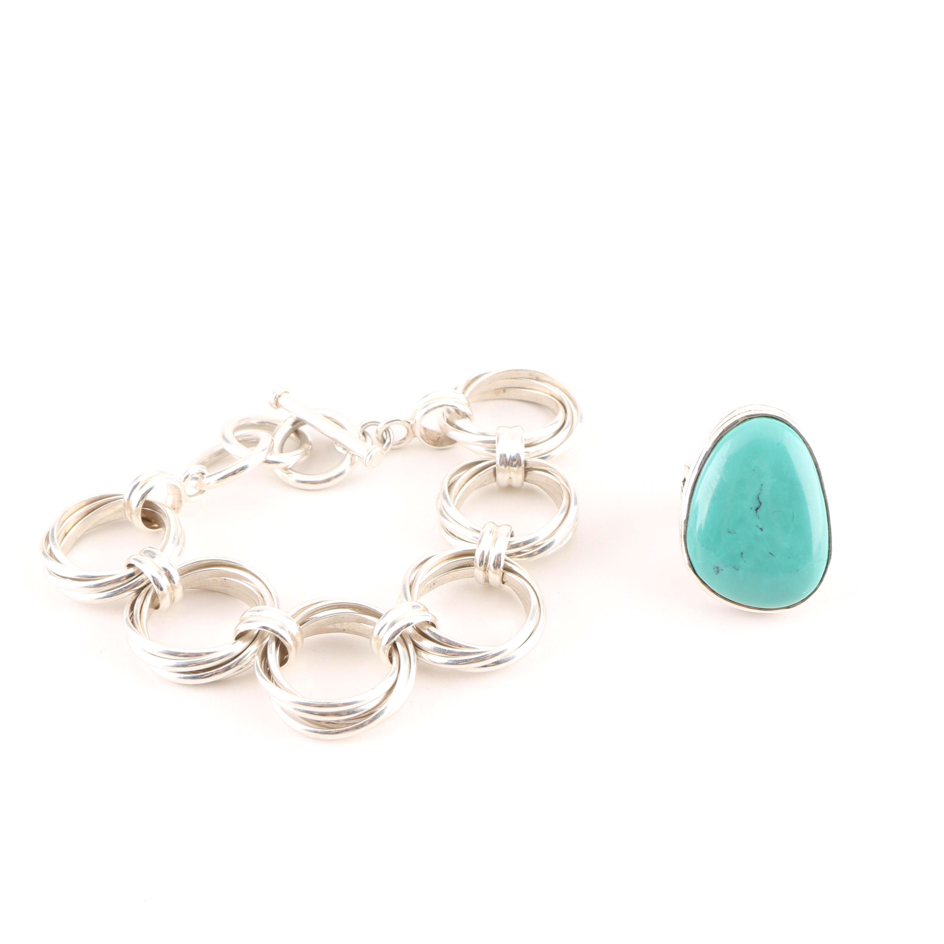 Sterling Silver Bracelet and Silpada Ring