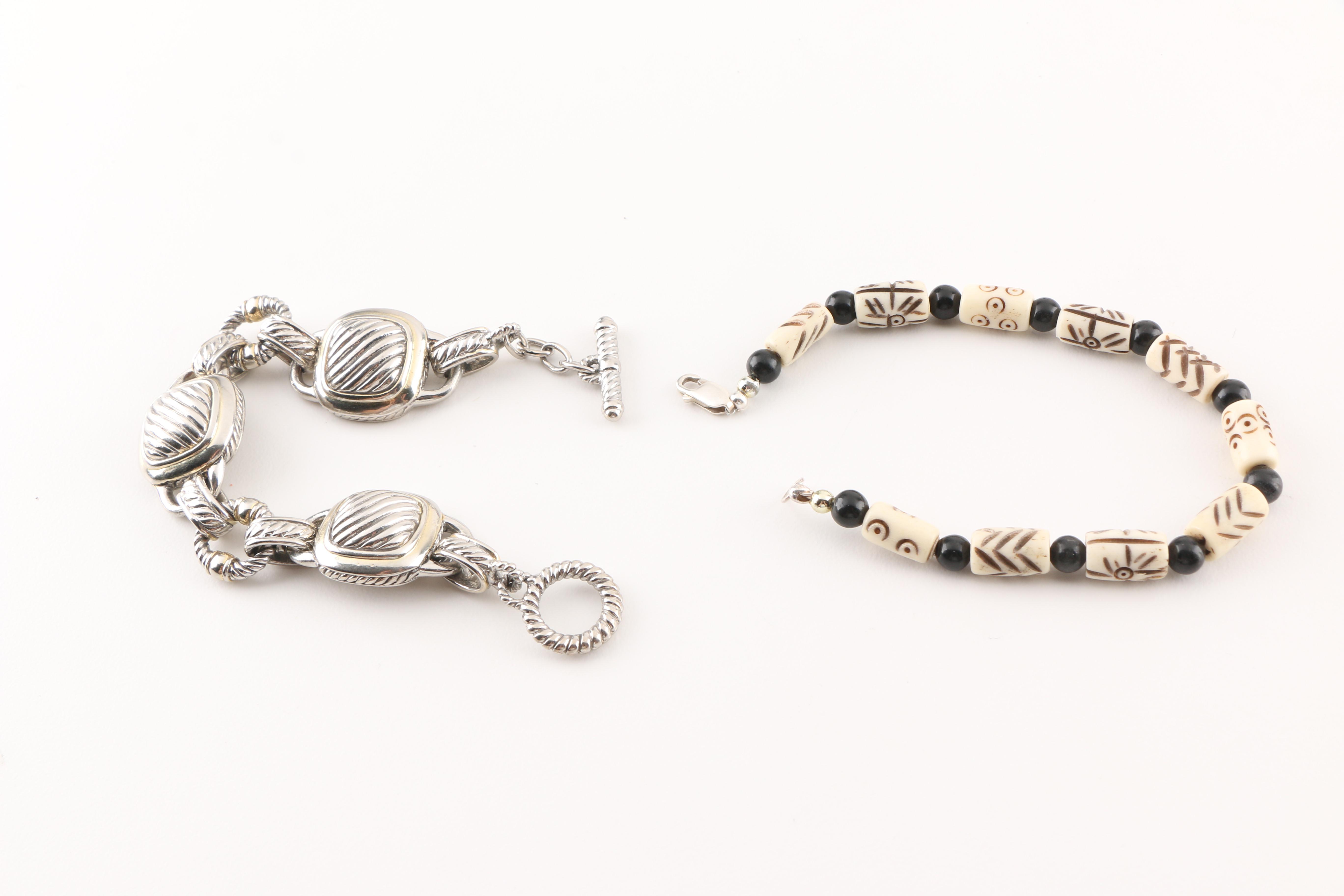 Assortment Of Sterling Silver Jewelry Including Diamonds