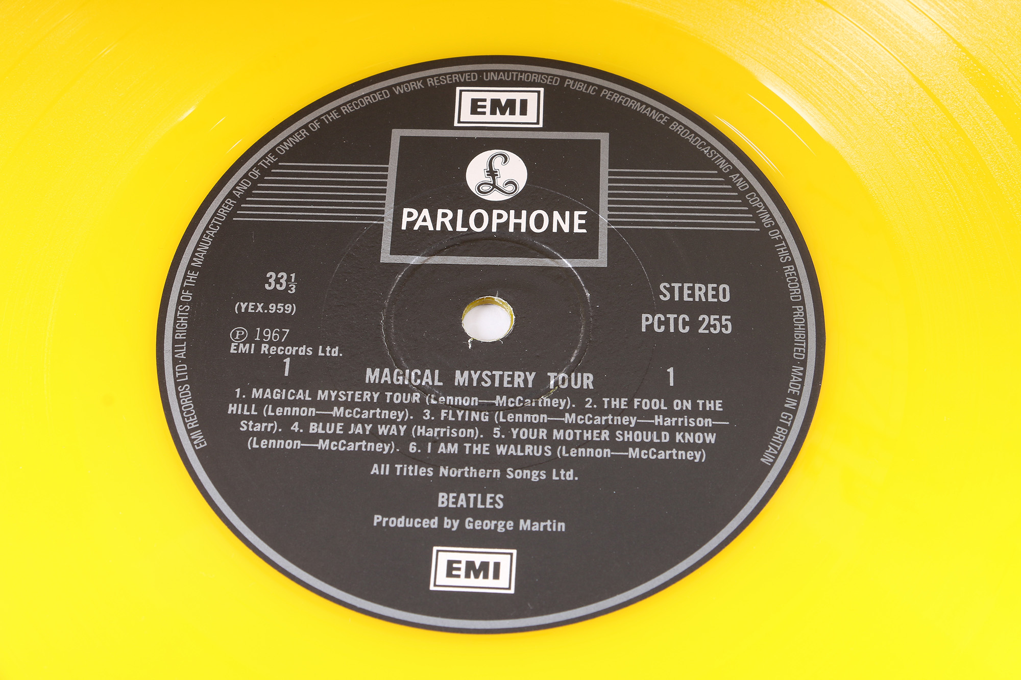 The Beatles "Magical Mystery Tour" 1978 UK Pressing LP On Yellow Vinyl