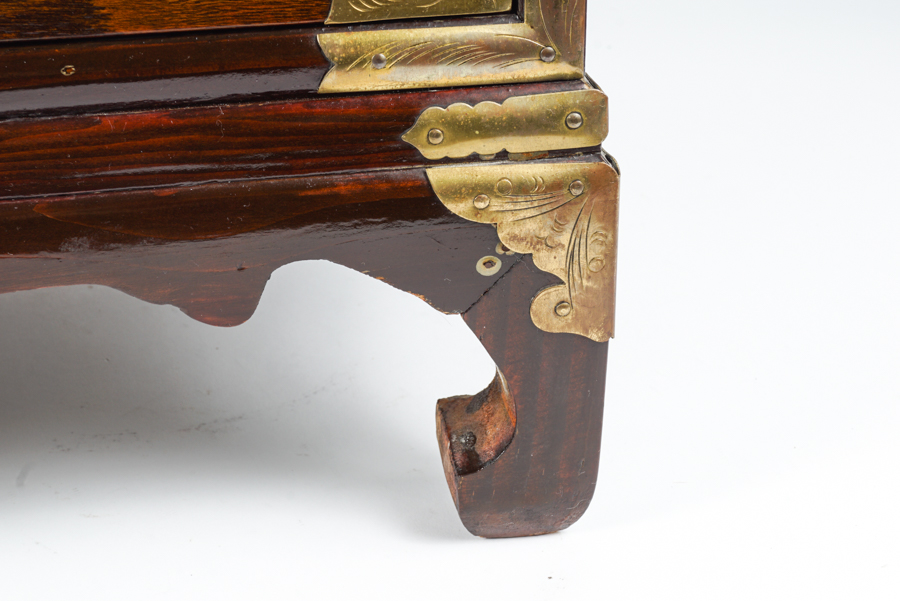 Korean Elm and Brass Chest of Drawers