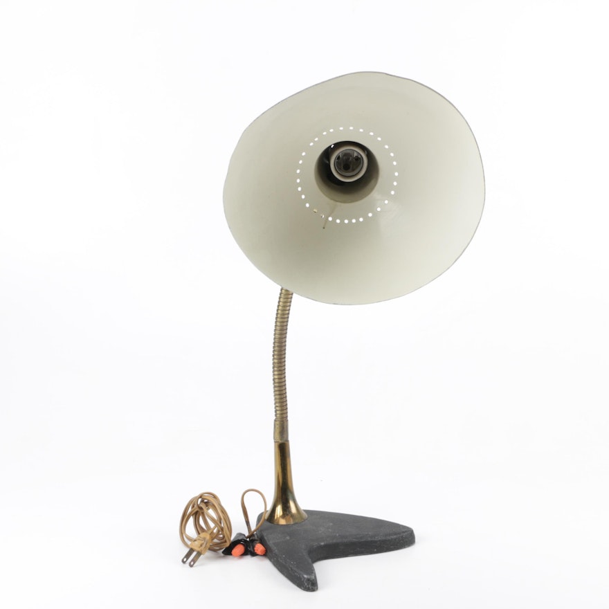 Vintage Mid Century Modern Metal Desk Lamp
