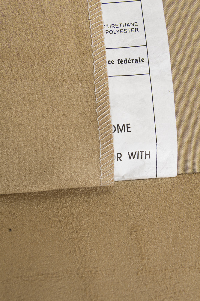 Ultrasuede and Leather Upholstered Couch By Regency House