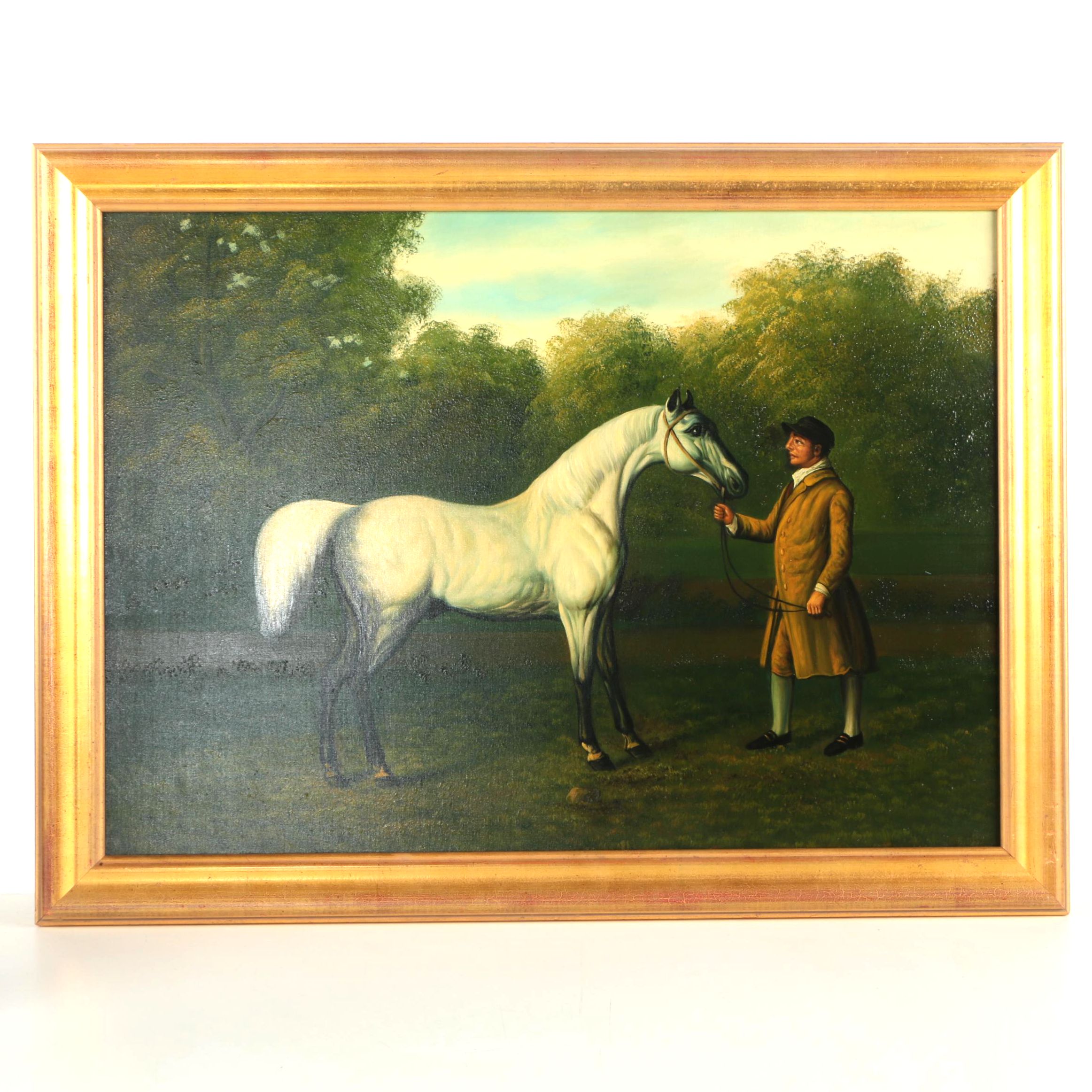 Oil Painting After George Stubbs' "Gimcrack"