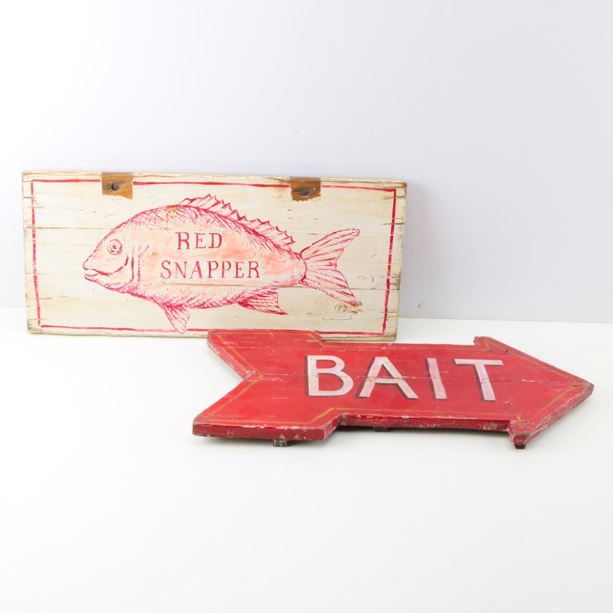 Wooden Fishing Signs