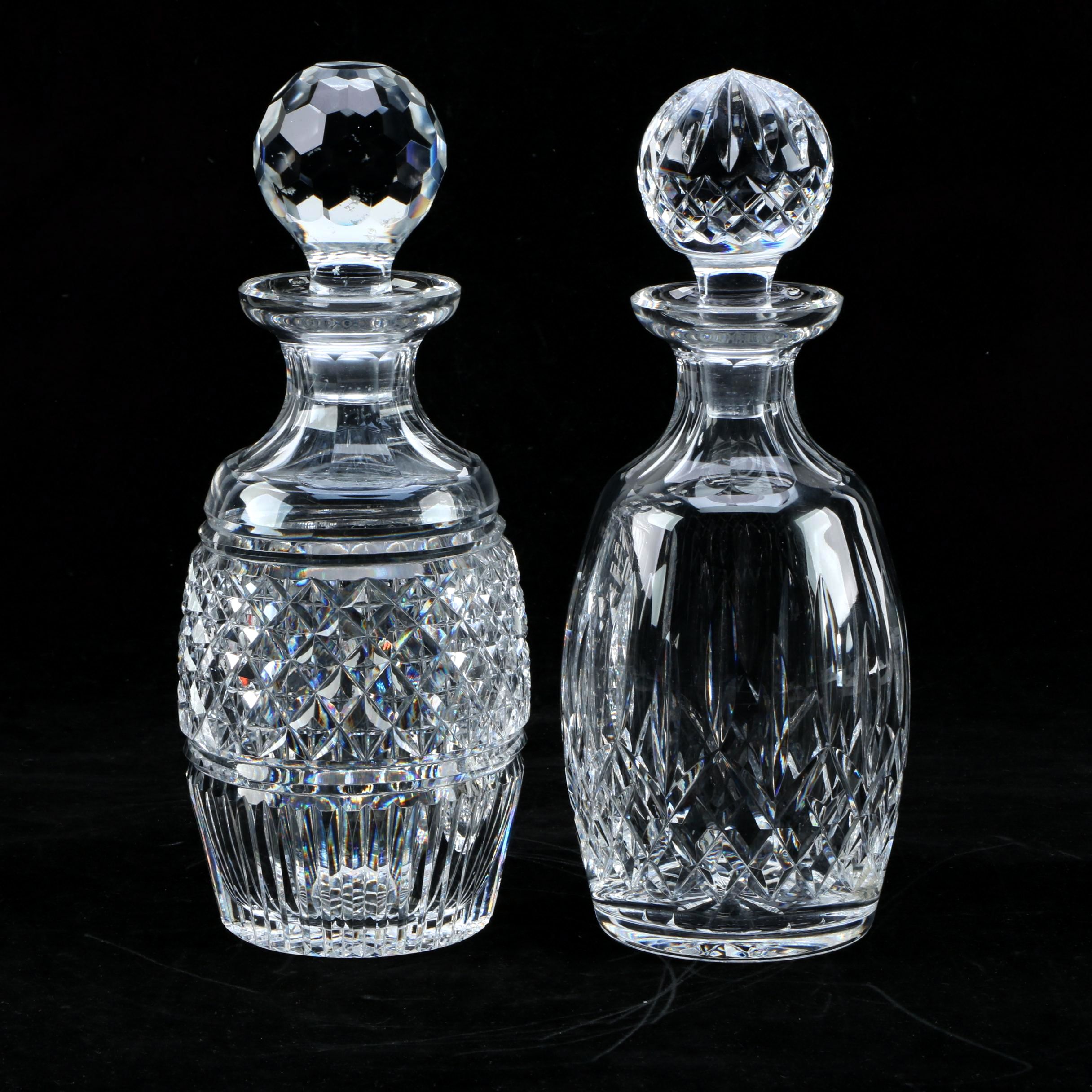 Group of Waterford Crystal "Castletown" and "Lismore" Decanters