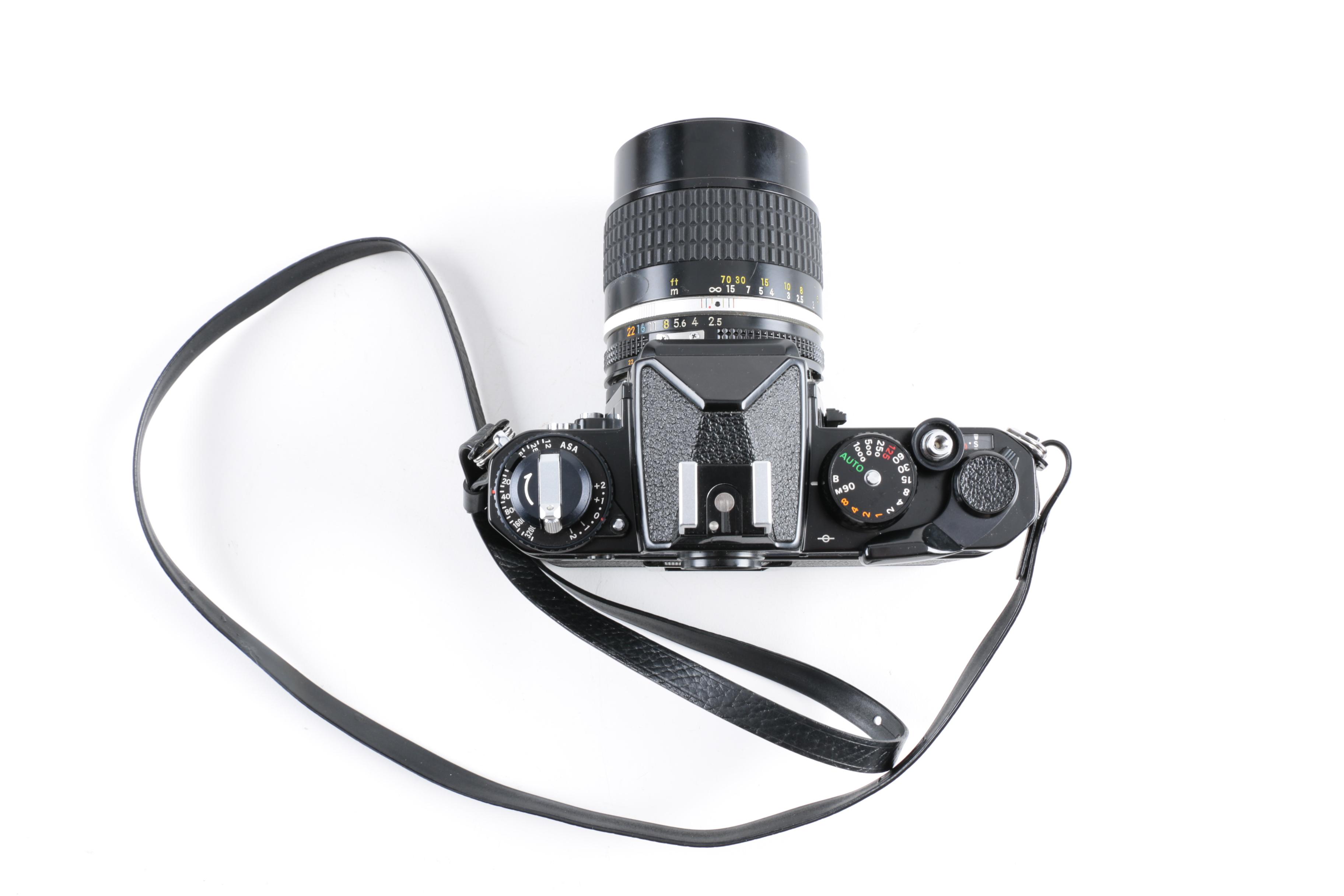 Vintage Nikon FE Camera with Case