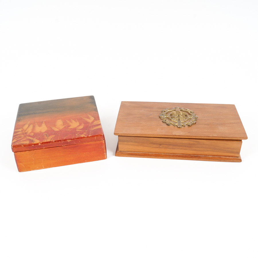 Asian Vintage Wooden Jewelry Boxes