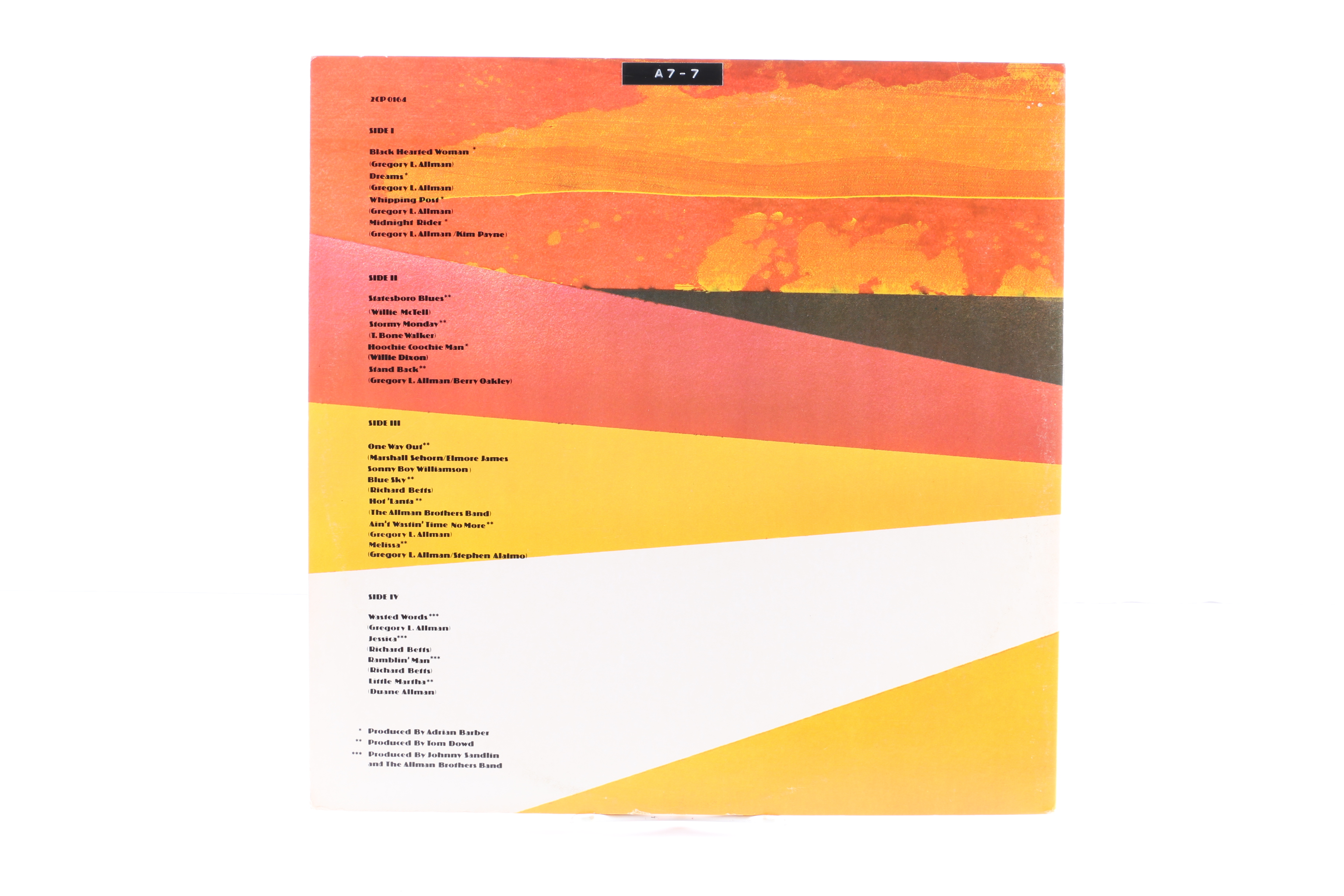 The Allman Brothers LPs Including "At Fillmore East"