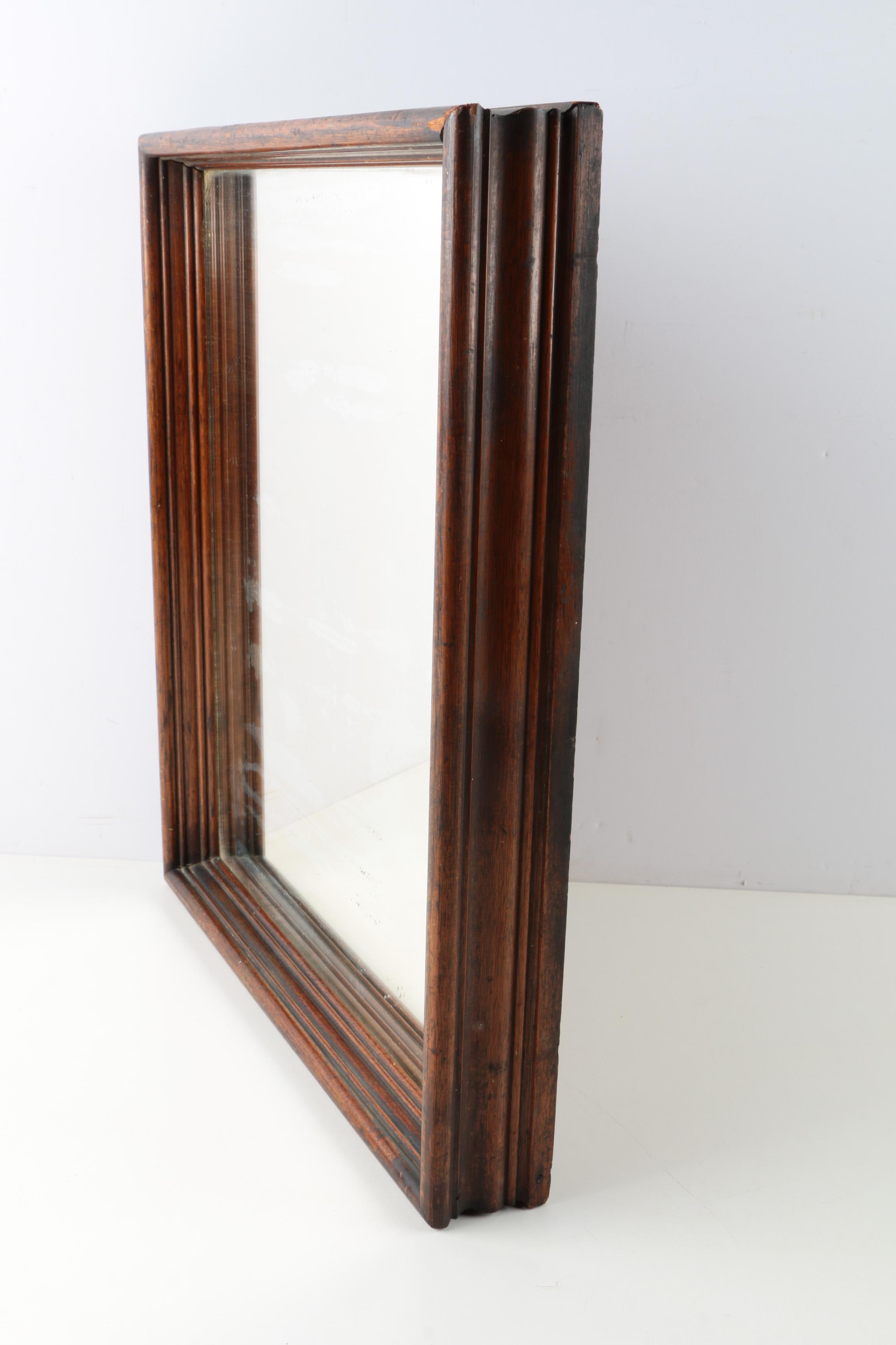 Vintage Wooden Framed Mirror