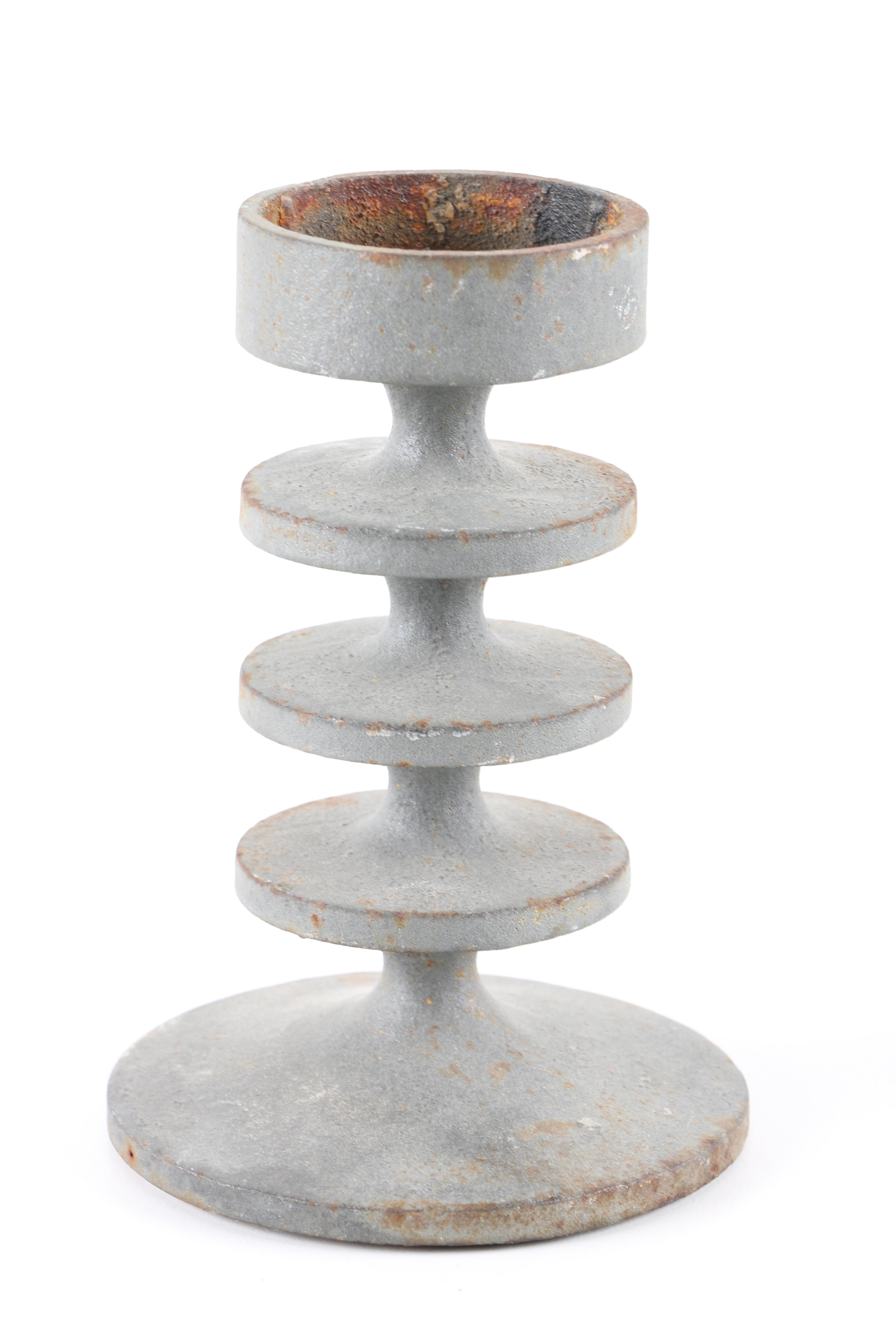 Vintage Mid Century Modern Cast Iron Candle Holders by Dansk and Robert Welch