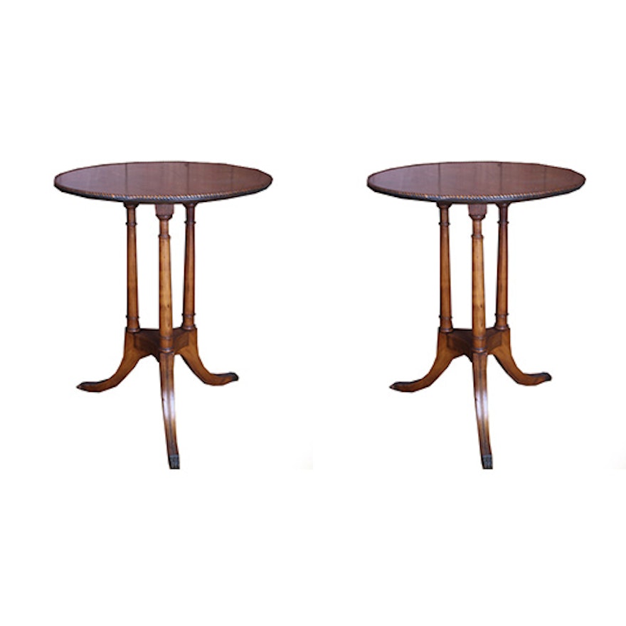Pair of Vintage Regency Style Side Tables