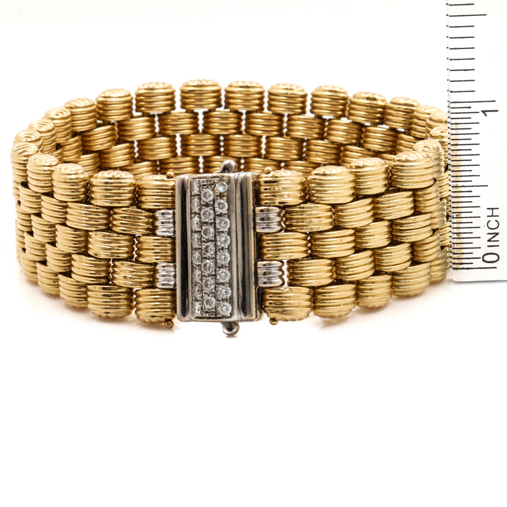 Moda Italia 18K Yellow Gold Diamond Bracelet