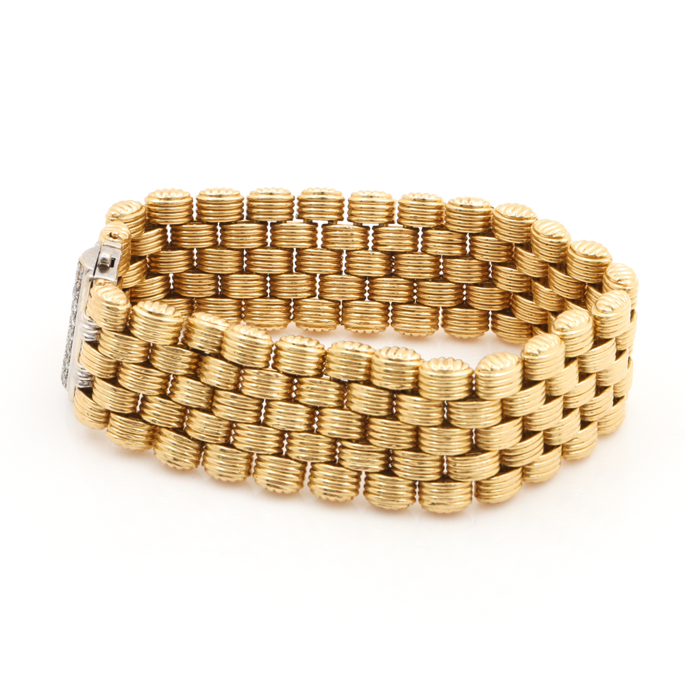 Moda Italia 18K Yellow Gold Diamond Bracelet