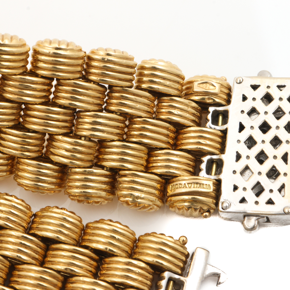 Moda Italia 18K Yellow Gold Diamond Bracelet